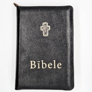 Bībele RT, melna ar rāvējslēdzēju